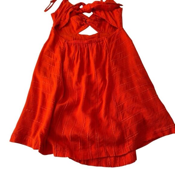 L*Space Red Sophia Back Tie Cut Out Textured Mini Dress, XS - Picture 6 of 12